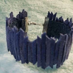 100% Blue Suede Wrist Wrap